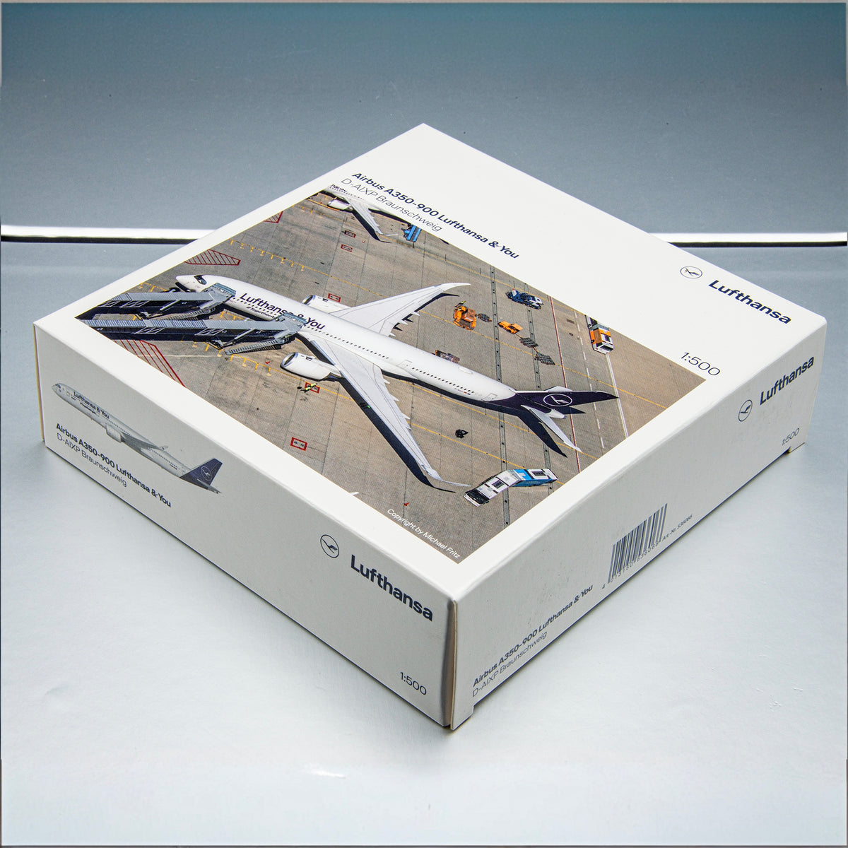 Herpa Wings 1:500 Lufthansa Airbus A350-900 D-AIXP Lufthansa & You Braunschweig Diecast Model 536066