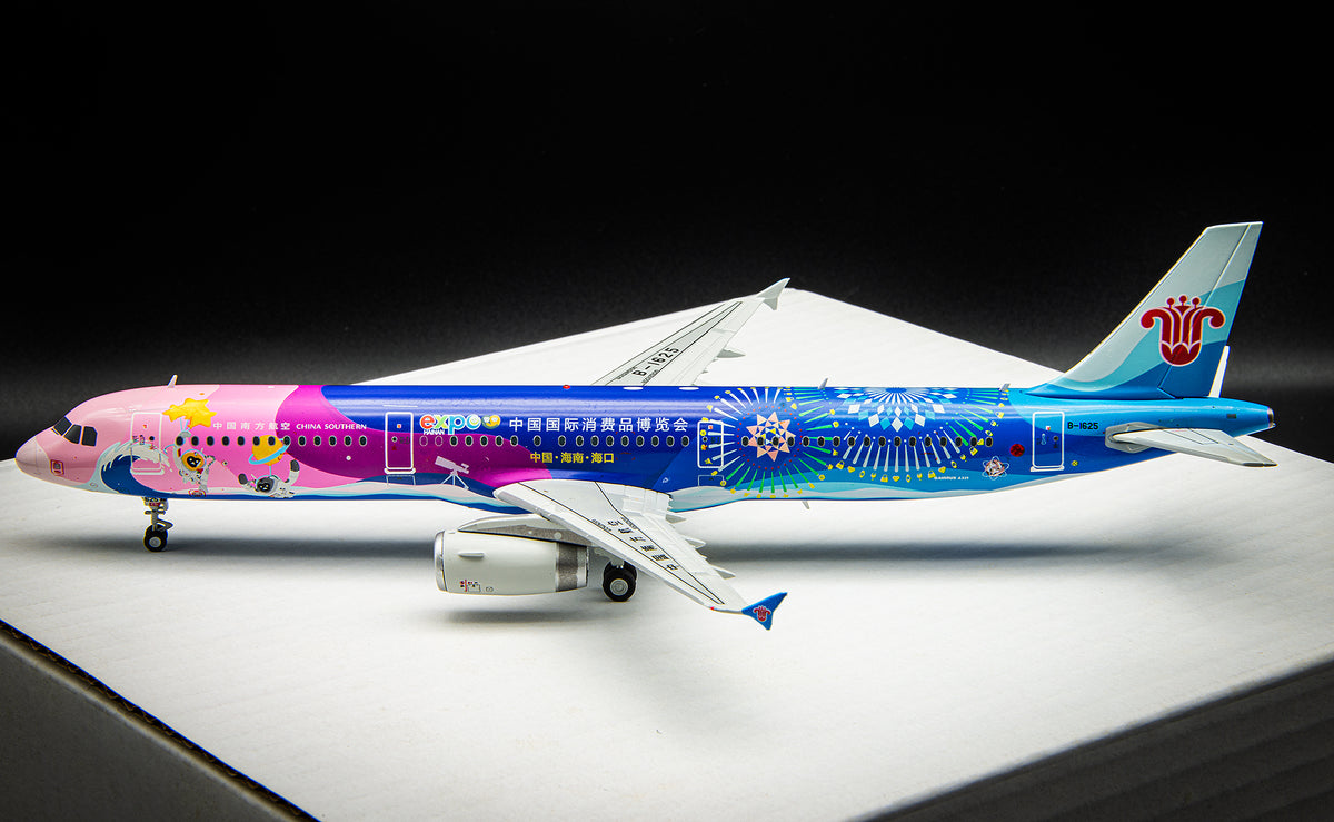 JC Wings 1:200 China Southern Airbus A321 B-1625 China International Consumer Products Expo Diecast Model with Stand LH2366