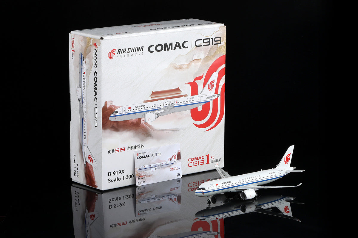 SQ Wings 1:200 Air China COMAC C919 B-919X Diecast Model L2192 L2192FD Flaps Up/Down with Stand
